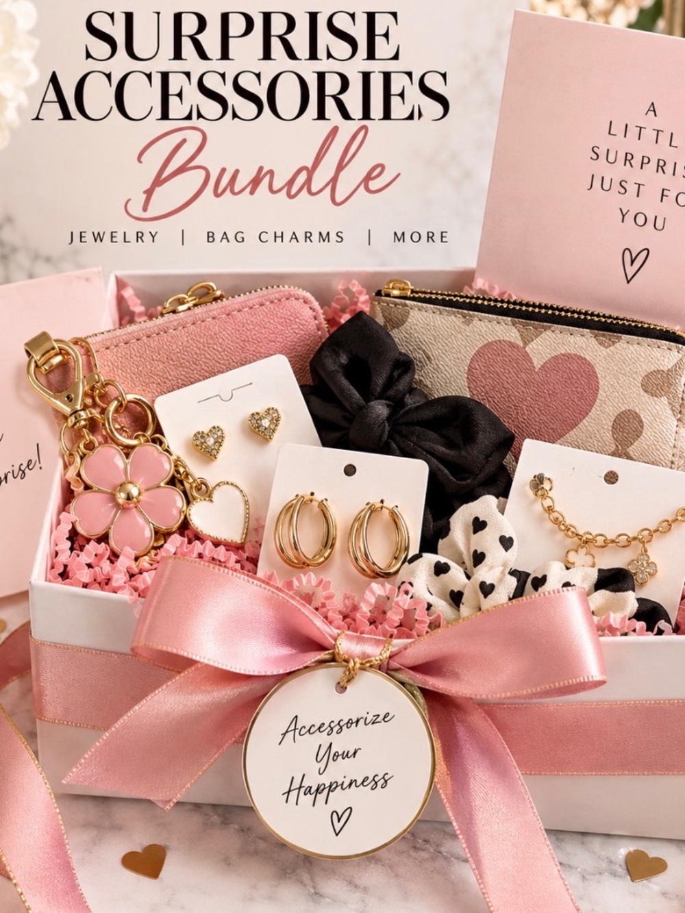 Surprise Accessories Bundle - Jewelry, Bag Charms and More